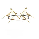 Modern Magpie Bird Pendant Light in Iron Finish