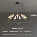 Modern Magpie Bird Pendant Light in Iron Finish