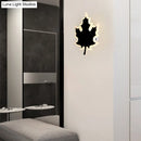 GobekUsa Modern Maple Leaf Acrylic LED Wall Sconce Light in Warm/White
