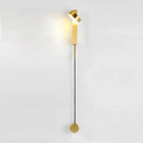 GobekUsa Black Rotation LED Wall Lamp for Bedroom Bedside, Modern Indoor Lighting Fixtures