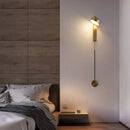 GobekUsa Black Rotation LED Wall Lamp for Bedroom Bedside, Modern Indoor Lighting Fixtures