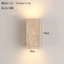 GobekUsa Cuboid Stone LED Wall Lamp 3000K Parlor Bedroom Stairs Creative Lighting