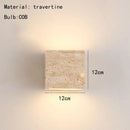 GobekUsa Cuboid Stone LED Wall Lamp 3000K Parlor Bedroom Stairs Creative Lighting