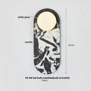 GobekUsa Glass Globe LED Wall Lamp: Modern Nordic Stone Bathroom Mirror Light