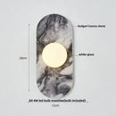 GobekUsa Glass Globe LED Wall Lamp: Modern Nordic Stone Bathroom Mirror Light