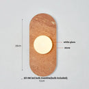 GobekUsa Glass Globe LED Wall Lamp: Modern Nordic Stone Bathroom Mirror Light
