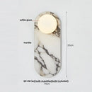 GobekUsa Glass Globe LED Wall Lamp: Modern Nordic Stone Bathroom Mirror Light