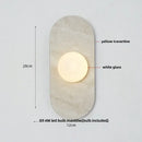 GobekUsa Glass Globe LED Wall Lamp: Modern Nordic Stone Bathroom Mirror Light