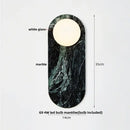 GobekUsa Glass Globe LED Wall Lamp: Modern Nordic Stone Bathroom Mirror Light