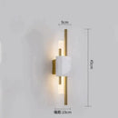 GobekUsa Modern Marble Led  Wall Lamp For Living Room Bedroom Bathroom Loft Decor