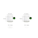 Modern marble sphere glass espresso cups kitchen set with saucers by Decorbites