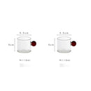 Modern marble sphere glass espresso cups kitchen set with saucers by Decorbites