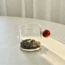 Modern marble sphere glass espresso cups kitchen set with saucers by Decorbites