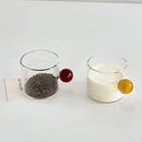 Modern marble sphere glass espresso cups kitchen set with saucers by Decorbites