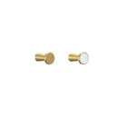 Modern marbled stone and brushed gold towel hook bathroom decor by Decorbites