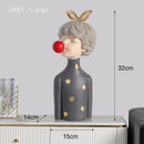 GobekUsa Bubble Gum Girl Statue: Modern Room Decor & Birthday Gift