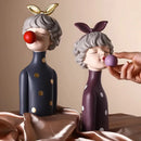 GobekUsa Bubble Gum Girl Statue: Modern Room Decor & Birthday Gift