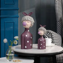 GobekUsa Bubble Gum Girl Statue: Modern Room Decor & Birthday Gift