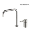 GobekUsa Black Basin Faucet: Brushed Gold Two-Hole Bathroom Sink Tap with Rotating Spout