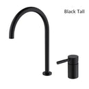 GobekUsa Black Basin Faucet: Brushed Gold Two-Hole Bathroom Sink Tap with Rotating Spout