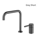 GobekUsa Black Basin Faucet: Brushed Gold Two-Hole Bathroom Sink Tap with Rotating Spout