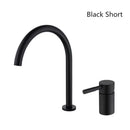 GobekUsa Black Basin Faucet: Brushed Gold Two-Hole Bathroom Sink Tap with Rotating Spout