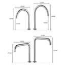 GobekUsa Black Basin Faucet: Brushed Gold Two-Hole Bathroom Sink Tap with Rotating Spout