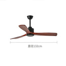 GobekUsa 42" Wooden Ceiling Fan Remote Control Decorative Home Fan DC 110-240V