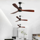 GobekUsa 42" Wooden Ceiling Fan Remote Control Decorative Home Fan DC 110-240V