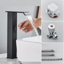 GobekUsa Automatic Sensor Waterfall Basin Faucet - Touchless Bathroom Sink Tap