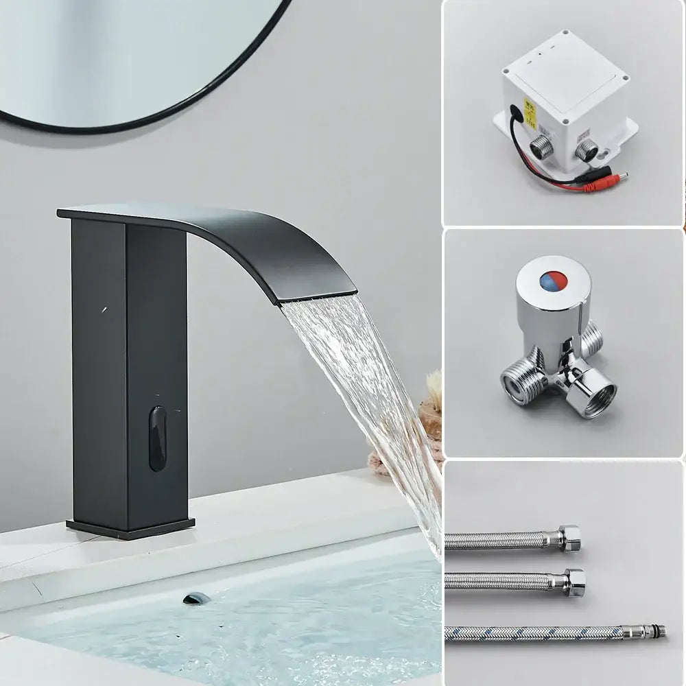 GobekUsa Automatic Sensor Waterfall Basin Faucet - Touchless Bathroom Sink Tap, photo 13 of 17