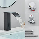GobekUsa Automatic Sensor Waterfall Basin Faucet - Touchless Bathroom Sink Tap