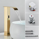 GobekUsa Automatic Sensor Waterfall Basin Faucet - Touchless Bathroom Sink Tap