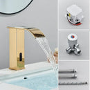 GobekUsa Automatic Sensor Waterfall Basin Faucet - Touchless Bathroom Sink Tap