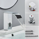 GobekUsa Automatic Sensor Waterfall Basin Faucet - Touchless Bathroom Sink Tap