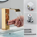 GobekUsa Automatic Sensor Waterfall Basin Faucet - Touchless Bathroom Sink Tap