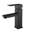 Modern matte black basin faucet bathroom hot cold mixer by Decorbites