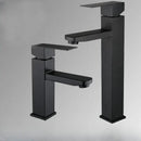 Modern matte black basin faucet bathroom hot cold mixer by Decorbites