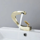 GobekUsa Black Basin Faucet Brushed Gold Bathroom Mixer Tap Hot Cold Lavotory Chrome