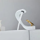 GobekUsa Black Basin Faucet Brushed Gold Bathroom Mixer Tap Hot Cold Lavotory Chrome
