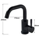 GobekUsa Black Basin Faucet Single Cold Hot Sink Tap Short Kitchen Mixer Rotatable