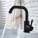 GobekUsa Black Basin Faucet Single Cold Hot Sink Tap Short Kitchen Mixer Rotatable