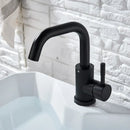 GobekUsa Black Basin Faucet Single Cold Hot Sink Tap Short Kitchen Mixer Rotatable