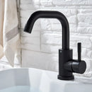 GobekUsa Black Basin Faucet Single Cold Hot Sink Tap Short Kitchen Mixer Rotatable