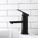 GobekUsa Black Basin Faucet Single Handle Hot Cold Water Mixer for Bathroom Sink