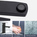 GobekUsa Black Basin Faucet Single Handle Hot Cold Water Mixer for Bathroom Sink