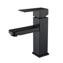 GobekUsa Black Basin Faucet Single Handle Hot Cold Water Mixer for Bathroom Sink