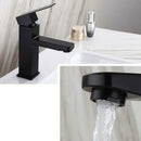 GobekUsa Black Basin Faucet Single Handle Hot Cold Water Mixer for Bathroom Sink