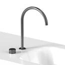 GobekUsa Black Basin Faucet - Brushed Rotate Sink Tap, Two Holes Bathroom Faucet