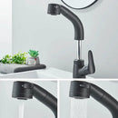 GobekUsa Black Basin Faucet: Pull Out Sink Mixer Tap with 360° Rotation and Hot&Cold Sprayer